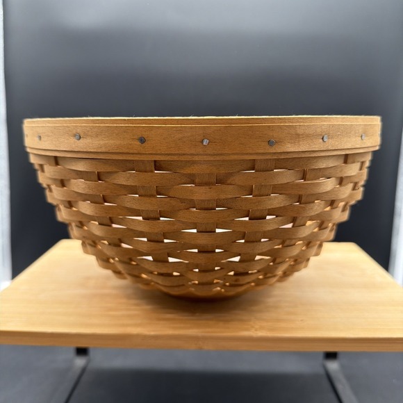 Longaberger Other - Longaberger 2002 Bowl Basket 9"Basket, 8" Hard Bowl
